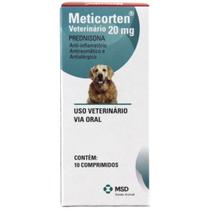 Meticorten MSD 20mg para Cães 10 Comprimidos