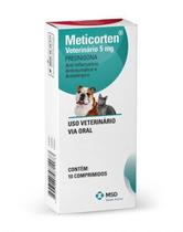 Meticorten Prednisona Cães Gatos Pet 5mg 10 Comprimidos