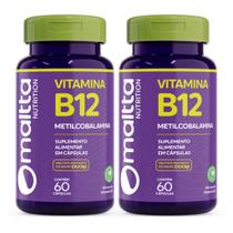 Metilcobalamina Vitamina B12 60 Cápsulas Maltta Kit 2 Frascos