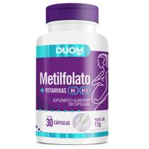Metilfolato com vitaminas b6 e b12 com 30 cápsulas - duom Metilfolato com vitaminas b6 e b12 com 30 cápsulas - duom
