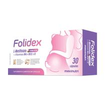 Metilfolato (Folidex) 420mcg + Vit B6, B12 e E 30 Cápsulas - MaxiNutri - 4443 Metilfolato (Folidex) 420mcg + Vit B6, B12 e E 30 Cápsulas - MaxiNutri - 4443