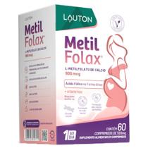 Metilfolax Ácido Fólico Ativo 360mcg 60 Comprimidos - Lauton Metilfolax Ácido Fólico Ativo 360mcg 60 Comprimidos - Lauton