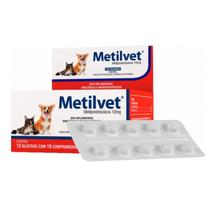 Metilvet 10mg Anti Inflamatório Vetnil 10 Comprimidos
