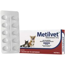 Metilvet 10mg Anti Inflamatório Vetnil 10 Comprimidos
