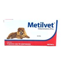 Metilvet 20mg Anti Inflamatório AnaLGésico Para Cães E Gatos - Vetnil
