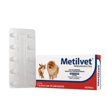 Metilvet 5mg Anti Inflamatório Vetnil 10 Comprimidos