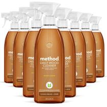 Método de limpeza de madeira: frasco de spray diário de amêndoa de 800 ml x8