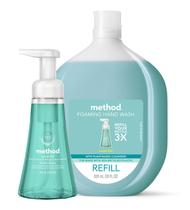 Método de sabonete para mãos Waterfall Scent com refil de 380 mL e 300 mL Método de sabonete para mãos Waterfall Scent com refil de 380 mL e 300 mL