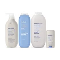 Método Simply Nourish: Loción Corporal 414 ml, Gel de Ducha 532 ml, Desodorante 75 g, Champú 414 ml