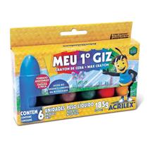Meu 1º Giz de Cera 6 Cores Acrilex