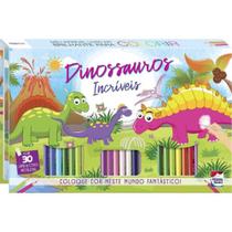 Meu Incrível Livro-Kit Brilhante Para Colorir: Dinossauros Incríveis - HAPPY BOOKS