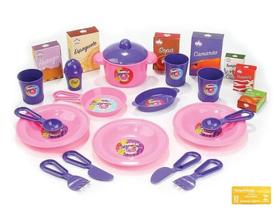 Meu Jantarzinho Big Star Kit de Cozinha com Panelinha Pratinhos e Acessorios Brinquedo Recreativo