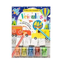 Meu Kit Livro de Colorir C/ 5 Mini Carrinhos Montessori Lúdico Desenvolve Habilidades Cognitivas - Todo Livro