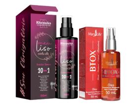 Meu Liso Capilar Minha Vida Protetor Térmico + Óleo Reparador Pontas Btox 50ml