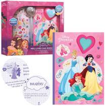 Meu Livro das Emoções Princesas Disney com Caneta e Adesivos