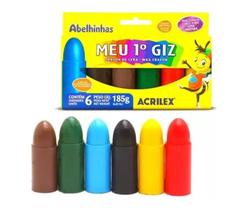 Meu Primeiro Giz 6 Cores Gizão - Acrilex