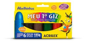 Meu Primeiro Giz De Cera 6 Cores Acrilex 1º 09506 Meu Primeiro Giz De Cera 6 Cores Acrilex 1º 09506