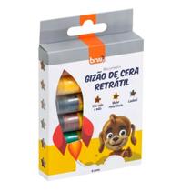 Meu Primeiro Gizão de Cera Retrátil Maior Resistência c/ 6 Cores - BRW Meu Primeiro Gizão de Cera Retrátil Maior Resistência c/ 6 Cores - BRW