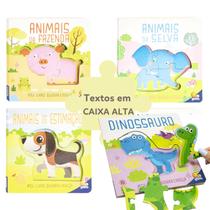 Meu Primeiro Livro Quebra-cabeça Kit 4 Livrinhos Cartonados Para Bebês - Todo Livro