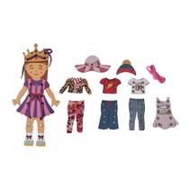 Meus Primeiros Alinhavos Princesa Fashion Brinquedo Educativo Madeira Coordenação Motora - Bate Bumbo - 4 anos