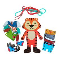 Meus primeiros alinhavos tigre fashion - BATE BUMBO Meus primeiros alinhavos tigre fashion - BATE BUMBO