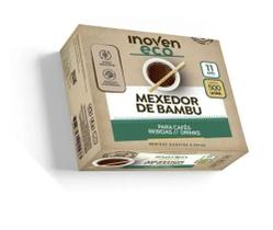 Mexedor de Bambu Biodegradável Eco Café Chá Bebidas - 11cm - 500 Unidades - Billa