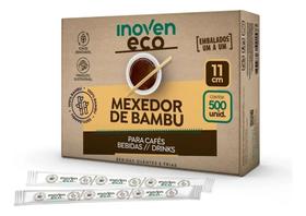 Mexedor de Café Bambu 11cm Embalado Individualmente Inoven 500 Unidades Ecológico Biodegradável Mexedor de Café Bambu 11cm Embalado Individualmente Inoven 500 Unidades Ecológico Biodegradável