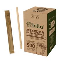 Mexedor Palheta Billa Médio Bambu Bebida Chá Café Drinks