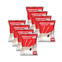 Mexedor Palheta De Madeira Para Café 9Cm 8 Pcts C 500 Un