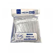 Mexedor Para Café Tipo Drinque Slim Com 11cm Cristal 500 unid Mexedor Para Café Tipo Drinque Slim Com 11cm Cristal 500 unid