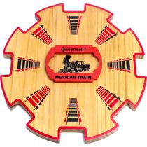 Mexican Train Hub Queensell Wooden para jogo de dominó Mexican Train Hub Queensell Wooden para jogo de dominó
