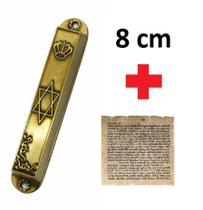 Mezuzá Judaico 8 Cm Estrela De Davi - De Israel + Pergaminho