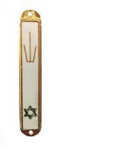 Mezuzá Judaico Colorida Branca + Pergaminho - Maranata Shofar
