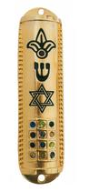 Mezuzá Judaico Luxo 10Cm + Pergaminho De Israel 12 Tribos