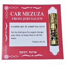 Mezuzá Judaico Para Carro DOURADA + Pergaminho - HOLY LAND