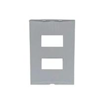 Mg placa 4x2 2 postos horizontal separados sleek branco Mg placa 4x2 2 postos horizontal separados sleek branco