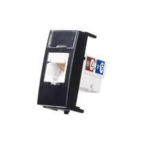 Mg preto modulo tomada informatica rj45 cat5e ebony sleek (16539)