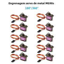 MG90S Servo All Metal Gear 9g 180 360 SG90 Versão Atualizada Para Helicóptero Avião Barco Carro Robô