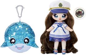MGA Entertainment Na! Não, não! Não, não! Boneca de moda surpresa 2 em 1 e brilhante bolsa de lantejoulas Sparkle Series Sailor Blu, 7,5" Sailor Doll - Na! Na! Na! Surprise