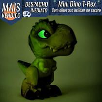 MiBoneco Mini Dinossauro T-Rex Jurassic World Preto Brinquedo Criança Presente Menino - Pupee