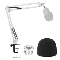 Mic Boom Arm Stand e filtro Pop para Razer Seiren Mini White