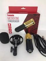 Mic Condensador Dourado Tomate MT-1025 Para Podcast