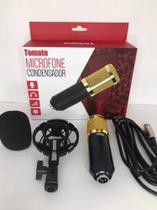 Mic Condensador Dourado Tomate MT-1025 Studio