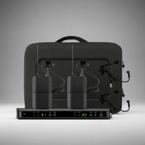 Mic Mem Uhf Auricular Lapela Profissional Duplo