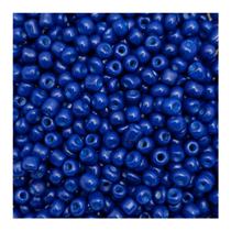 Miçanga 6/0 Passante Perolado Vidrilho Azul 4mm 150pçs 15g Miçanga 6/0 Passante Perolado Vidrilho Azul 4mm 150pçs 15g