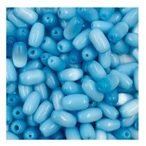 Miçanga Arroz Azul Leitoso 5x9mm 100pcs Passante Arte 36g