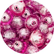 Miçanga Balão Facetado Lilás 21x22mm 20un Miolo Prata Biju