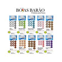 Miçanga boias barao mini abacaxi 370 branco c/preto