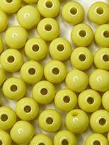 Miçanga Bola Amarelo claro 4mm/ aprox.2500peças -50g
