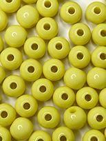 Miçanga Bola Amarelo claro 8mm/ aprox.210peças -50g